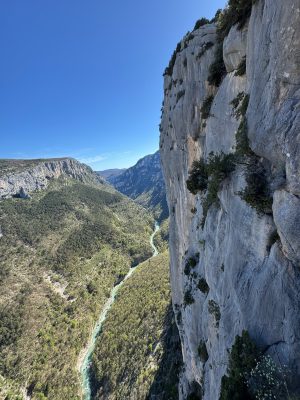 escalade dans les gorges du Verdon